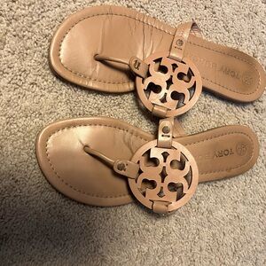 Tory Burch Beige Leather Sandals